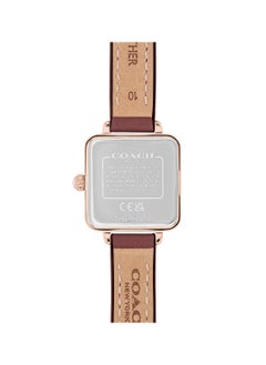 COACH Women's Analog Square Shape Leather Wrist Watch 14504229 - 22 Mm  - Image 3