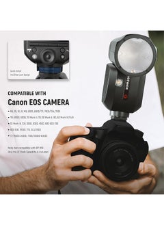 Neewer NEEWER Z2-C 2.4G TTL Round Head Flash Speedlite Compatible with Canon Cameras, 76Ws 1/8000s HSS with Diffuser, 2 Modeling Lamps, Upgraded UI, TTL/M Toggle Key, 3000mAh Battery, 600 Full Power Flash  - Image 2