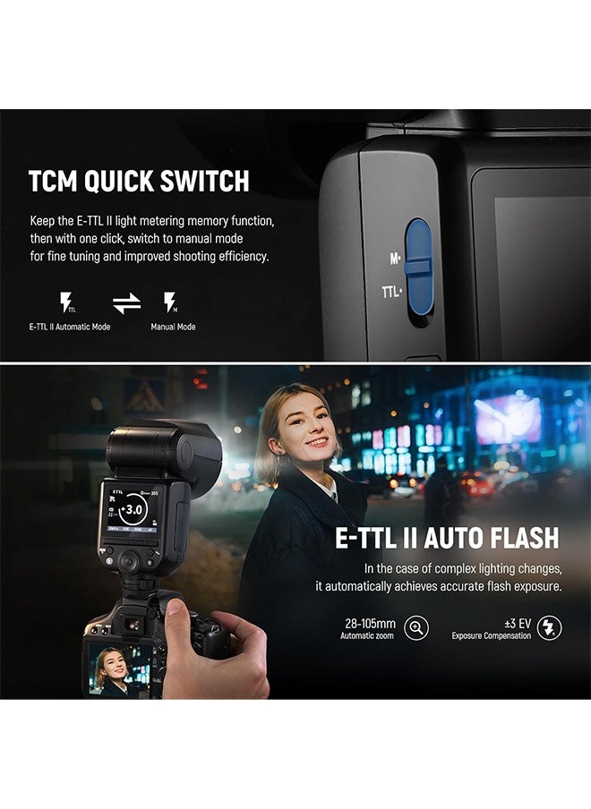 Neewer - NEEWER Z2-C 2.4G TTL Round Head Flash Speedlite Compatible with Canon Cameras, 76Ws 1/8000s HSS with Diffuser, 2 Modeling Lamps, Upgraded UI, TTL/M Toggle Key, 3000mAh Battery, 600 Full Power Flash - Image 1