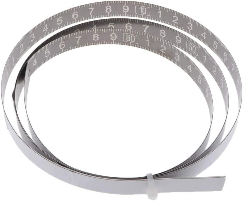 klarako Universal Adhesive Tape Measure Ruler Self Adhesive Measuring Tape W/Sticky Back Black, Middle 1M - Image 2