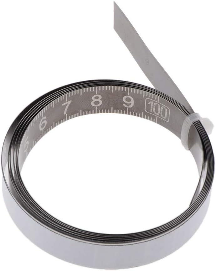 klarako Universal Adhesive Tape Measure Ruler Self Adhesive Measuring Tape W/Sticky Back Black, Middle 1M - Image 1