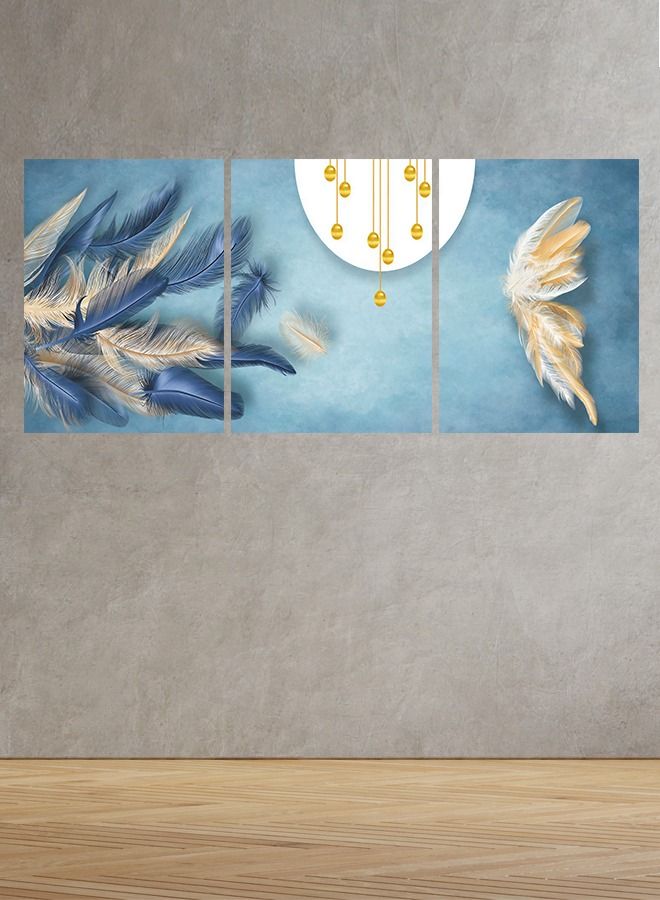 Marktna Decorative Wall Art Painting With an Abstract Design, 3 Pieces, Size 120x60cm - Image 1