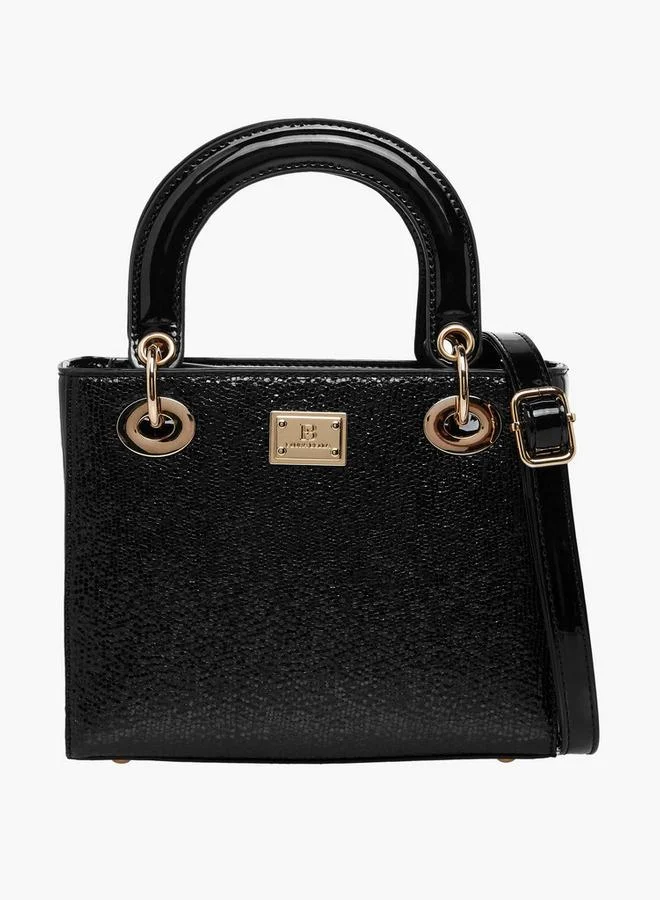 Flora Bella By Shoexpress Textured Tote Bag with Double Handles and Detachable Shoulder Strap