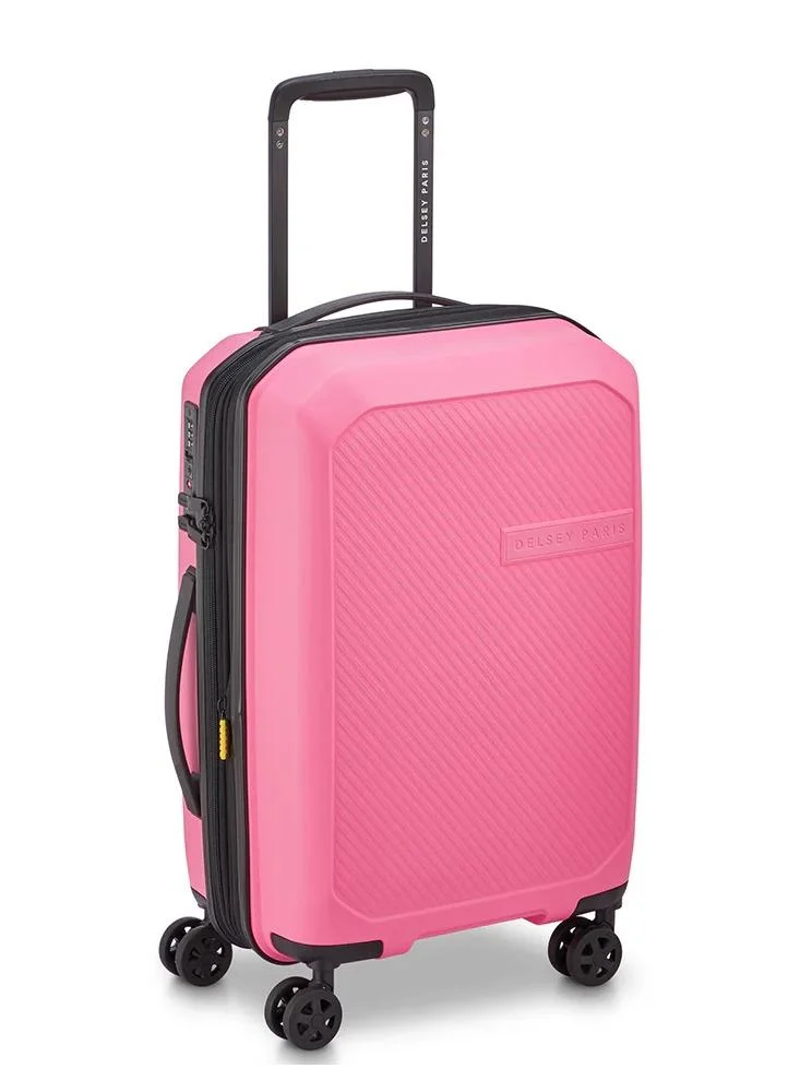 ديلسي _باريس حقيبة سفر صغيرة بعجلات مزدوجة قابلة للتوسيع  سم - وردي فاتح