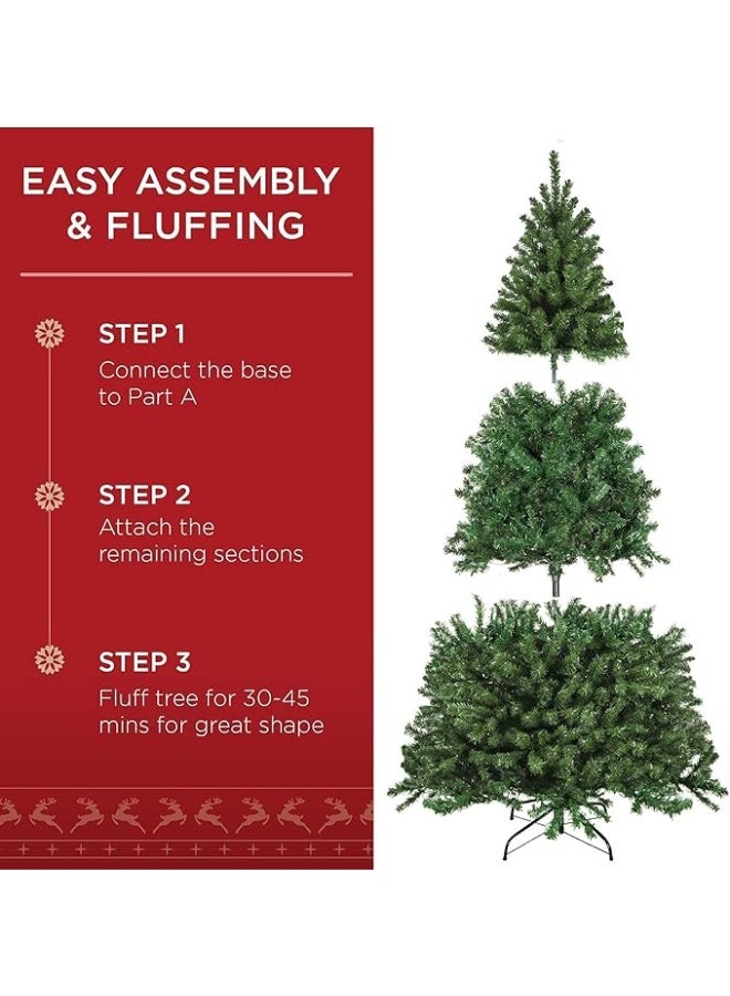 NIBEMINENT Christmas Tree 8ft Real Pine Needles Artificial Christmas Trees with 1600 Full Branches Tips Xmas Tree - Image 5