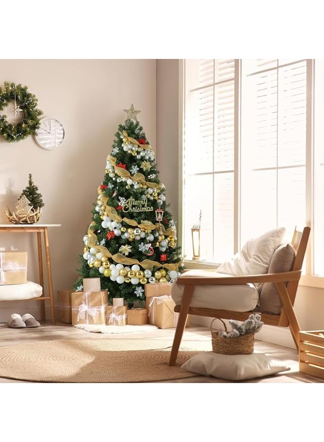 NIBEMINENT Christmas Tree 8ft Real Pine Needles Artificial Christmas Trees with 1600 Full Branches Tips Xmas Tree - Image 3