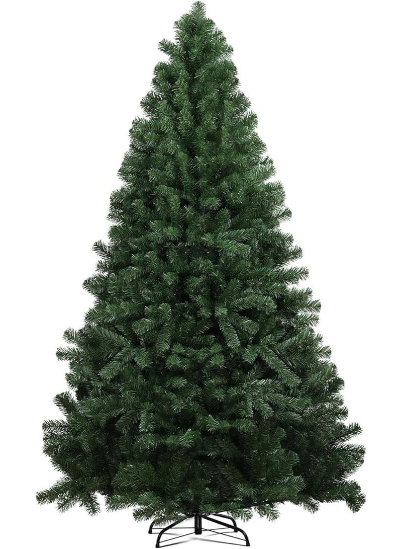 NIBEMINENT Christmas Tree 8ft Real Pine Needles Artificial Christmas Trees with 1600 Full Branches Tips Xmas Tree - Image 1
