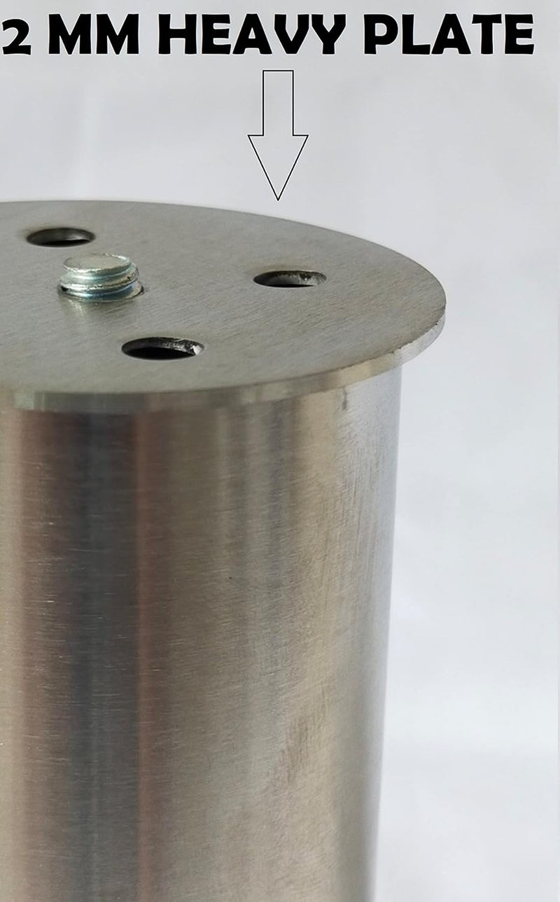 VMD Stainless Steel 6 45 MM Dia MATT Finish 2 mm Heavy Plate Sofa Furniture Legs Pack of 6 - Image 4