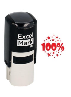 ExcelMark Celmark Self-Inking Round Teacher Stamp - Red Ink  - Image 1