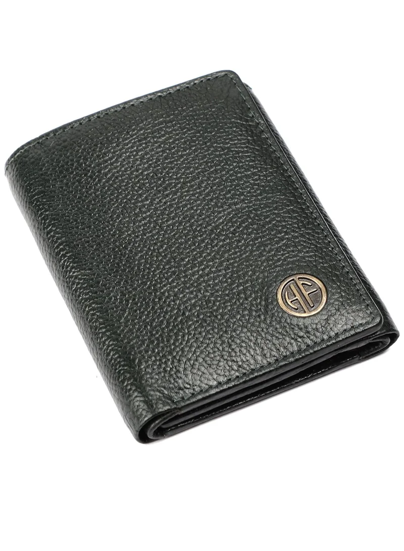  هاموندز فلاي كاتشر محفظة جلدية للرجال، محفظة جلدية محمية بتقنية RFID للرجال، محفظة نقود للرجال، محفظة ثلاثية الطي، 5 فتحات للبطاقات، فتحتين لبطاقة الهوية، جيوب مخفية، زر معدني، أخضر | 4Y97