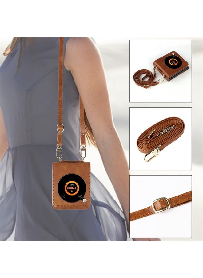 عام غطاء محفظة متوافق مع زدتي نوبيا فليب 2 5G، بحزام كتف متقاطع وحامل بطاقات، غطاء جلدي للهاتف القابل للطي للنساء والرجال والفتيات. - Image 3