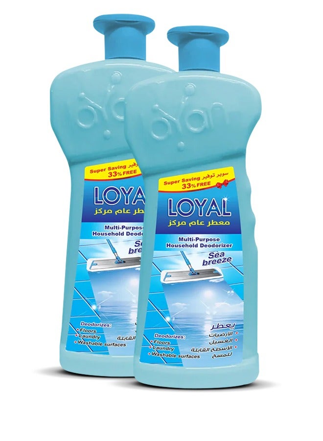 لويال معطر منزلي متعدد الأغراض جل مركّز برائحة نسيم البحر 2x2100 مل - Image 1