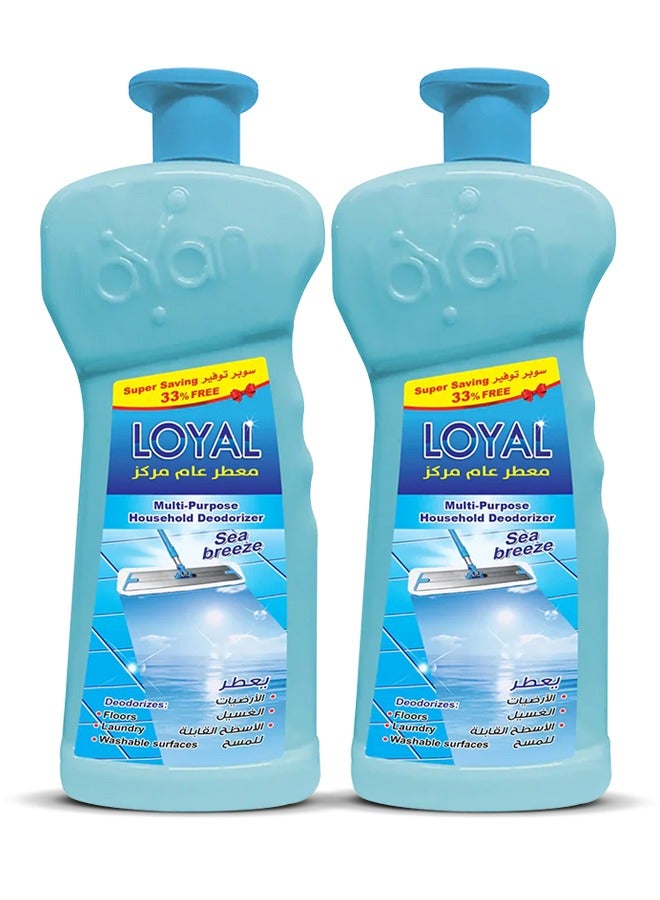 لويال معطر منزلي متعدد الأغراض جل مركّز برائحة نسيم البحر 2x2100 مل - Image 2