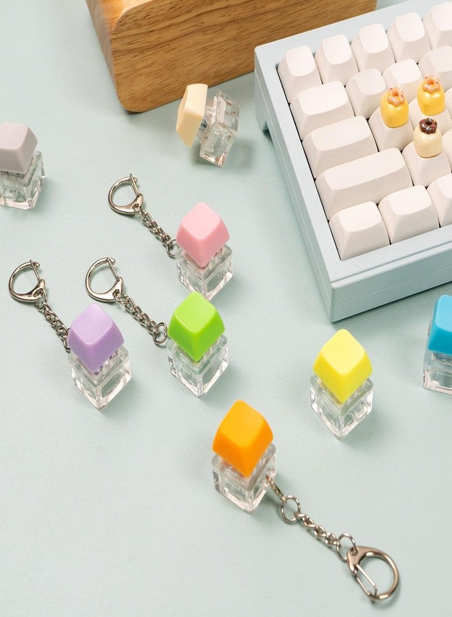 mintcaps Keyboard Fidget Toy - 12PCS Fidget Keyboard Keychain Keyboard Clicker Fidget Toy Stress Relief Party Favor (YELLOW) - Image 2