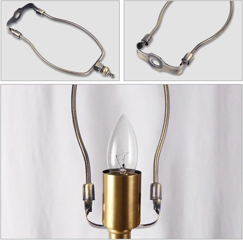 4pcs Harp Bracket Lamp Shade Holder Durable Metal Support for Table Floor Lamps, Replacement Parts, Repair Kit, Lighting(Golden) - Image 5