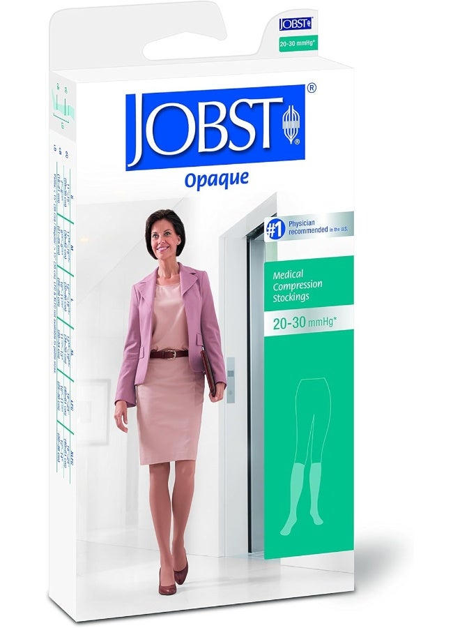 JOBST BSN Medical 115483 Jobst Opaque Compression Hose, Knee High, 20-30 mmHG, Open Toe, X-Large, Natural  - Image 2