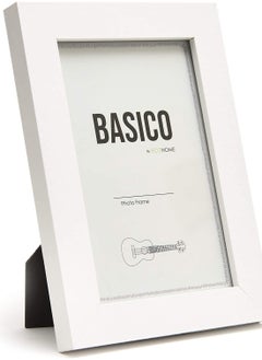 Decorhills White Picture Frame 4x6 | Durable Wood & Plastic Photo Frame for Tabletop & Wall Display | Modern Elegant Minimalist Design Home & Office Décor  - Image 1