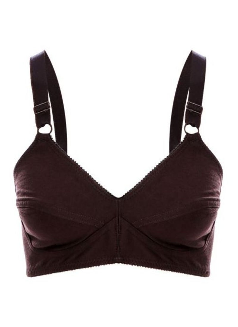 Lasso Solid Cotton Lasso Bra - Model S 365 For Women, Brown  - Image 1
