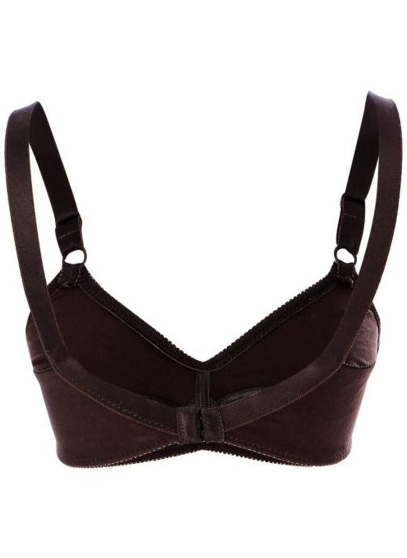 Lasso Solid Cotton Lasso Bra - Model S 365 For Women, Brown  - Image 2