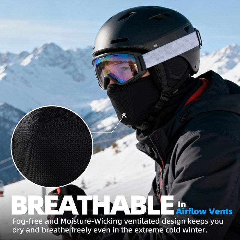 MVPTOO 2 Pack Balaclava Ski Mask for Winter Thermal Windproof Warm Face Mask for Cold Weather Outdoor Sports - Image 3