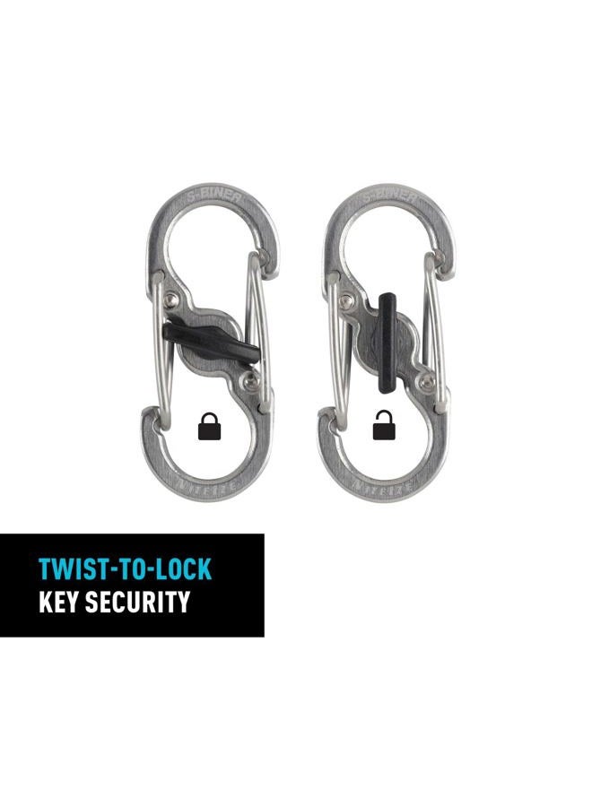 NITE IZE Klkbf-11-R6 Bigfoot Locker Keyrack, Carabiner Chain With 5 Stainless Steel Locking S-Biner Toes To Hold Keys Separately + Securely, 1, Silver - Image 3