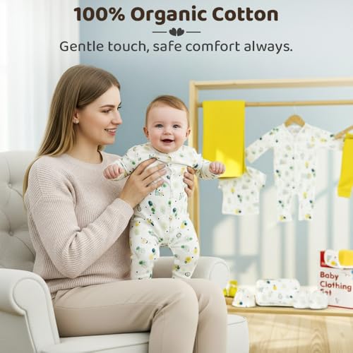 StarAndDaisy New Born Baby Clothes 0-6 Months Gift Set of 12 / Soft Pure Cotton Baby Gifts Newborn/Perfect Newborn Baby Gift Set for Boys & Girls - Image 4