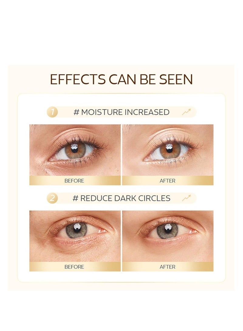 Captaintech Eye Patches, 24K Under Eye Patches for Dark Circles, Golden Under Eye Mask Amino Acid and Collagen, Under Eye Mask for Face, Dark Circles and Puffiness, 10 Pairs - Image 4