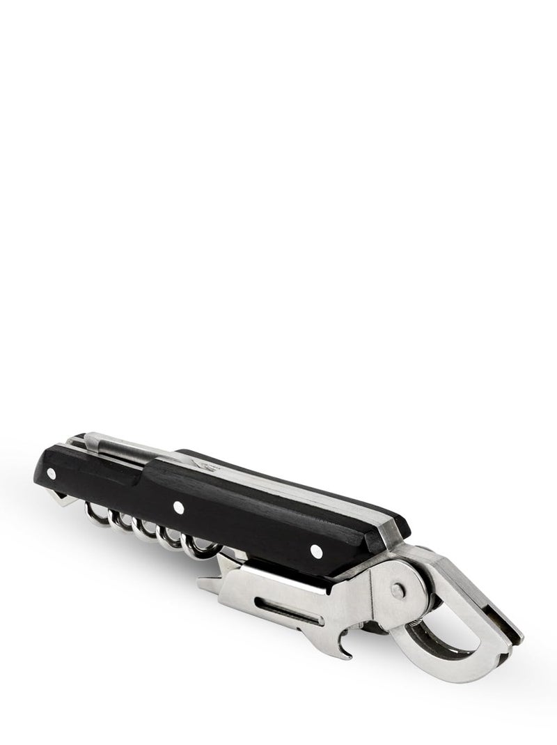 Peugeot - Clavelin Sommelier’s Corkscrew - Patented Single Pull Manual Bottle Opener with Foil-Cutter and Bottle Cap Remover, Black, 5.5 Inches - Image 3