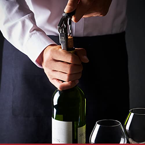 Peugeot - Clavelin Sommelier’s Corkscrew - Patented Single Pull Manual Bottle Opener with Foil-Cutter and Bottle Cap Remover, Black, 5.5 Inches - Image 2