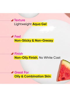 Dot & Key Dot & Key Watermelon Hyaluronic Cooling Sunscreen SPF 50 PA+++| for Oily, Normal & Combination Skin | UV + Blue Light Protection | Lightweight | No White Cast | Boosts Vitamin D Absorption | 80g…  - Image 1