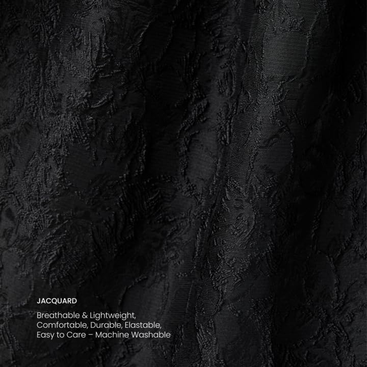 Lulus Sydney Tie Shoulder Mini Dress Floral Jacquard Sleeveless A-Line Cocktail Dress Black - Image 4