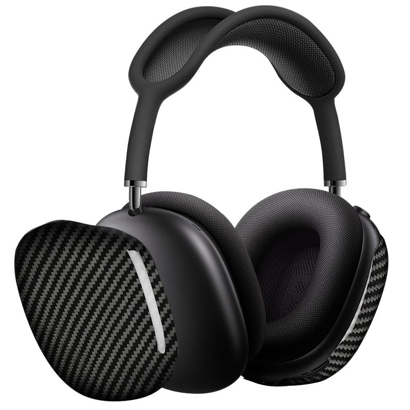 MONOCARBON Real Carbon Fiber Case for Airpods Max,Military Grade Protective Hard Cover for 2024 New and Old Apple Airpods Max Headphone from Daily Scratch,High-End Luxury Essential Accessories - Image 1