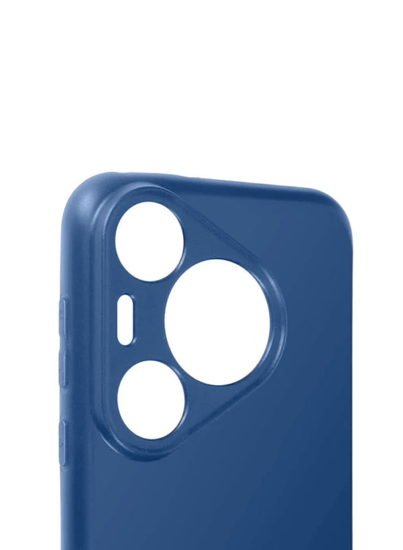 Wtech Huawei Pura 80 Pro 5G 2025 Soft Liquid Silicone Case Cover (MCRPSN) - Navy Blue - Image 3