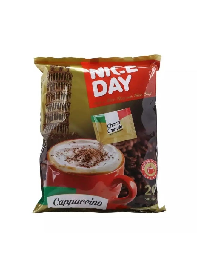 Nice Day قهوة كابتشينو فورية عالية الجودة من نايس داي، عبوة من 20 كيس - Image 1