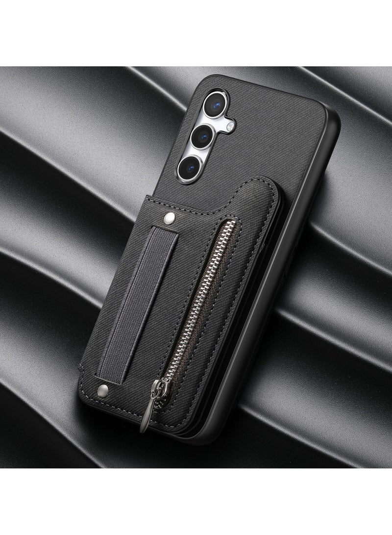 عام غطاء مناسب لـ Samsung A17 - من جلد طبيعي أصلي - مقاوم للخدوش والتآكل - مزود بفتحة بطاقة مدمجة للتخزين المحمول - Image 5