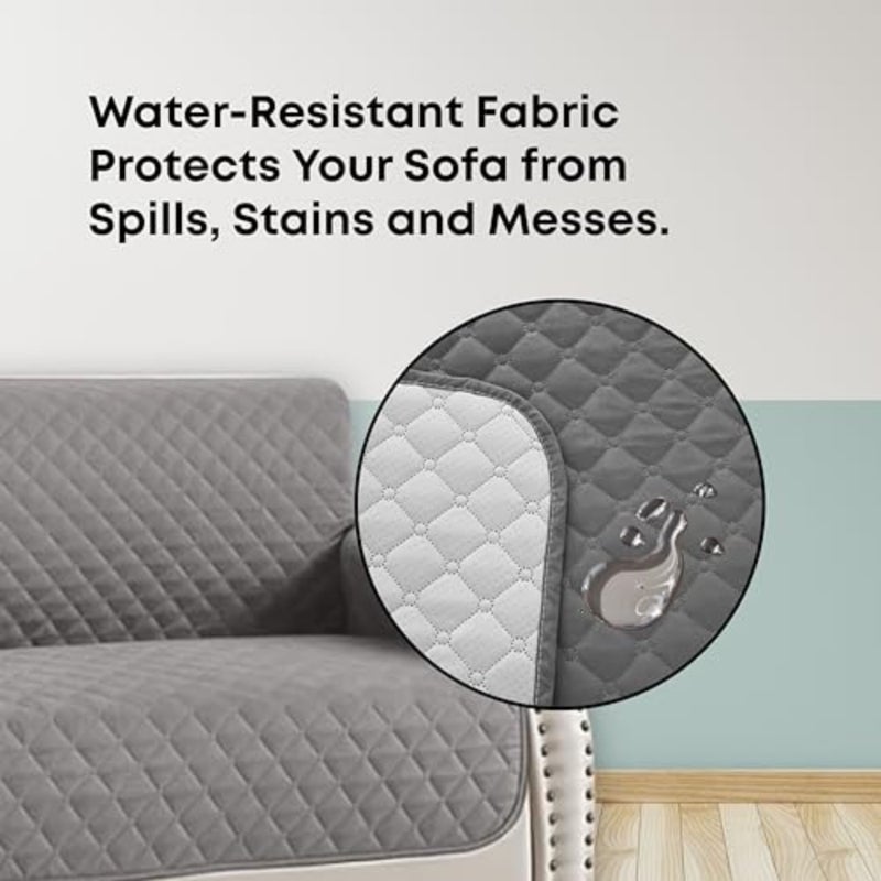 Waterproof Sofa Mat 3+1+1 Set 3-Seater 180×180 cm and 1-Seater (60×130 cm) Durable, Water-Resistant Protection for Home Furniture Gray - Image 5
