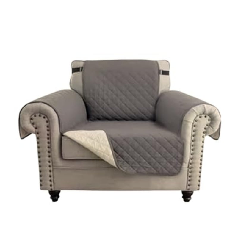 Waterproof Sofa Mat 3+1+1 Set 3-Seater 180×180 cm and 1-Seater (60×130 cm) Durable, Water-Resistant Protection for Home Furniture Gray - Image 2