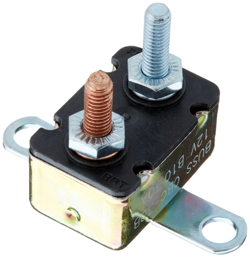 CBC-30B Circuit Breaker (Type I Heavy Duty Automotive with Stud Terminals and Bracket - 30 A), 1 Pack