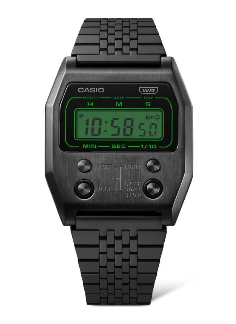 CASIO - Vintage Digital Stainless Steel Unisex Watch A1100B-1DF - Image 1