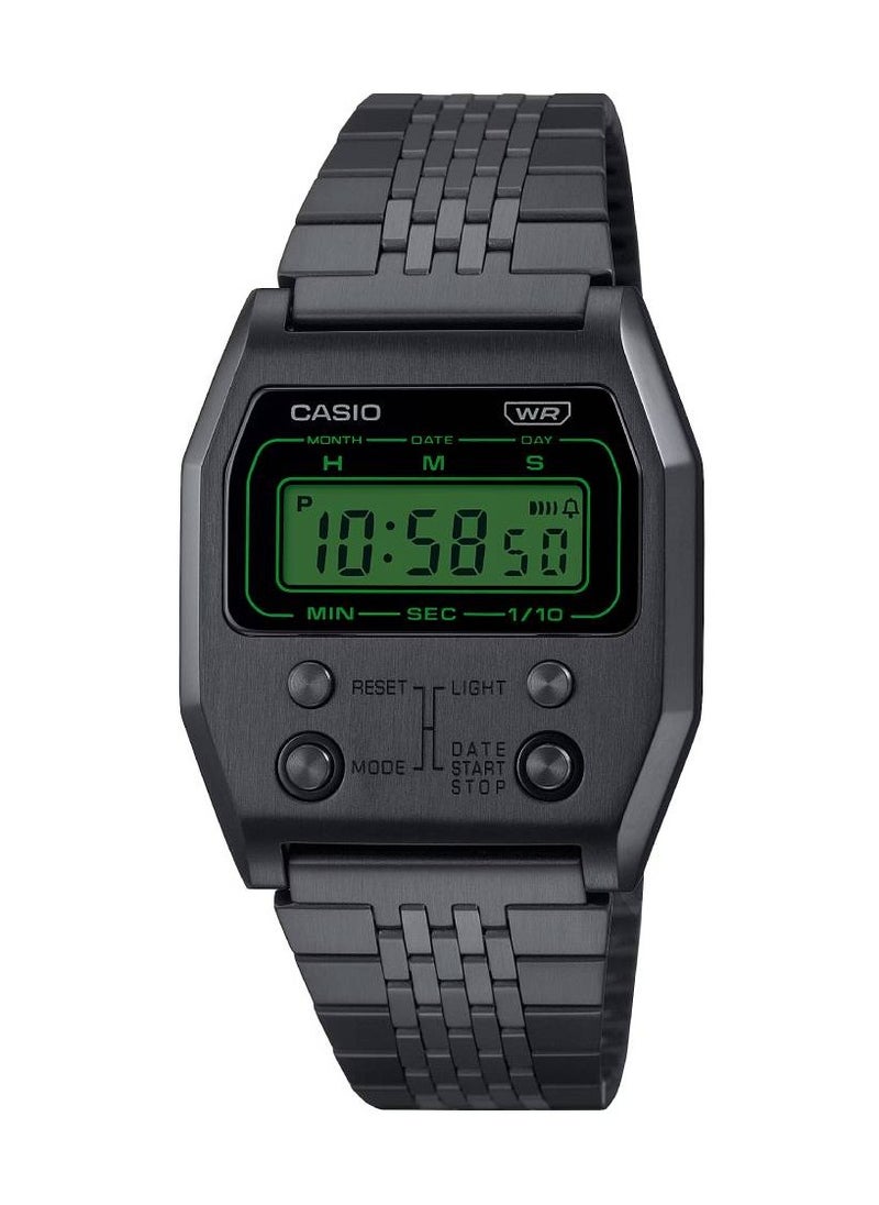 CASIO - Vintage Digital Stainless Steel Unisex Watch A1100B-1DF - Image 1