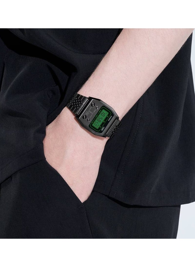 CASIO - Vintage Digital Stainless Steel Unisex Watch A1100B-1DF - Image 1