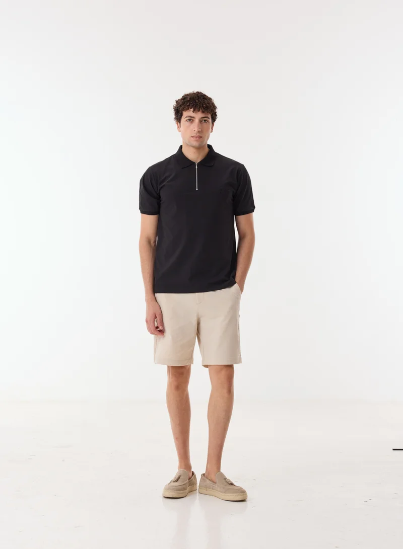 Ashita Fernandes  Men's Quarter-Zip Short Sleeve Polo Shirt for Men | Best Price UAE