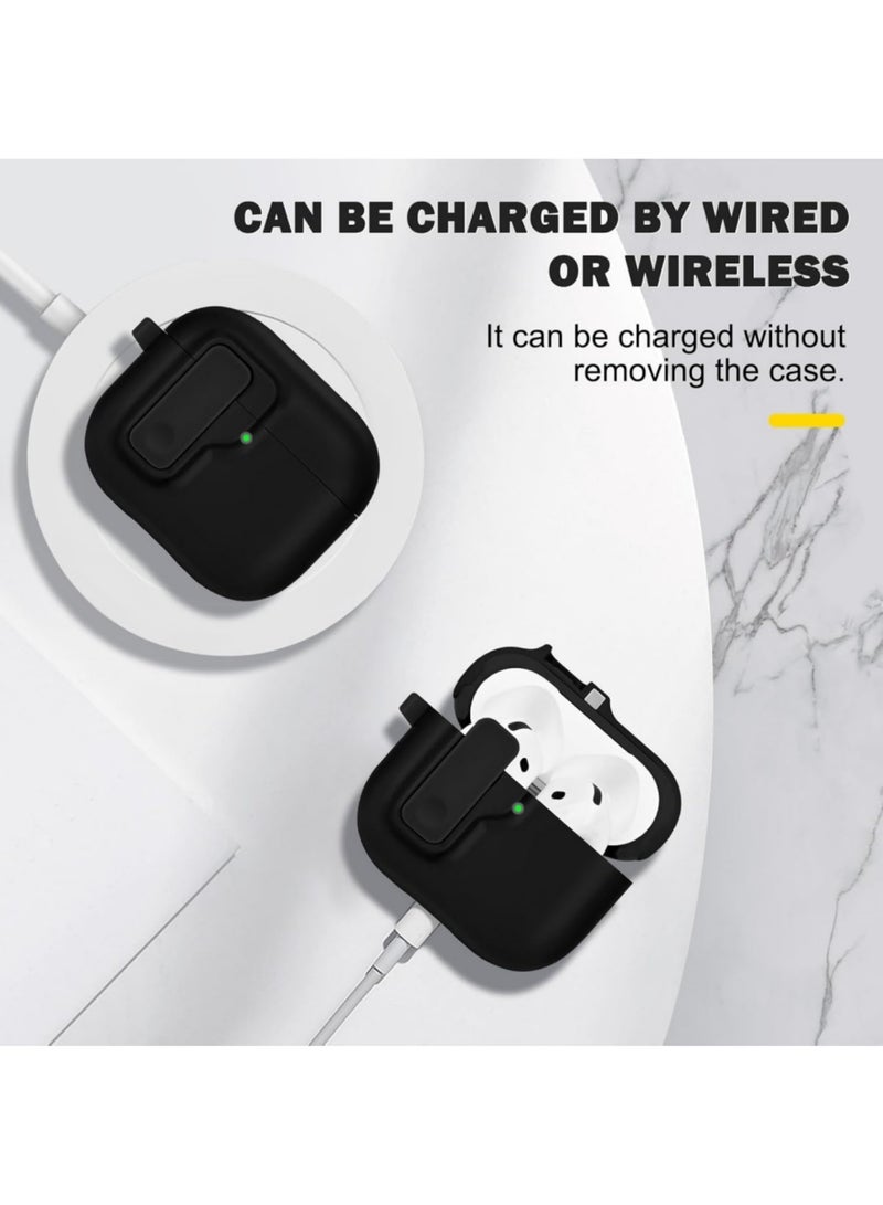 Aookay Modern Lock for Apple AirPods Pro 3rd Generation Case, Sleek Protective Style with Locking Security Compatible with Airpods Pro 3 (Black) - Image 3