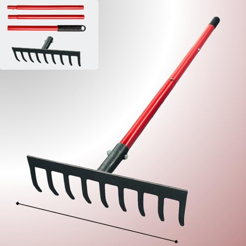 RedBuild Garden Rake with Long Handle (10 Tines ( Medium )) - Image 1