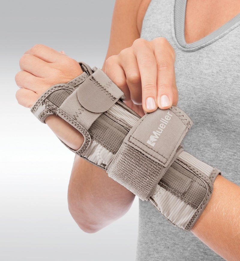 MUELLER Sports Medicine Reversible Wrist Stabilizer with Splint, Wrist Pain Relief Support for Men and Women, Ideal for Carpal Tunnel, Tendinitis, Arthritis, Taupe, Large/X-Large - Image 2