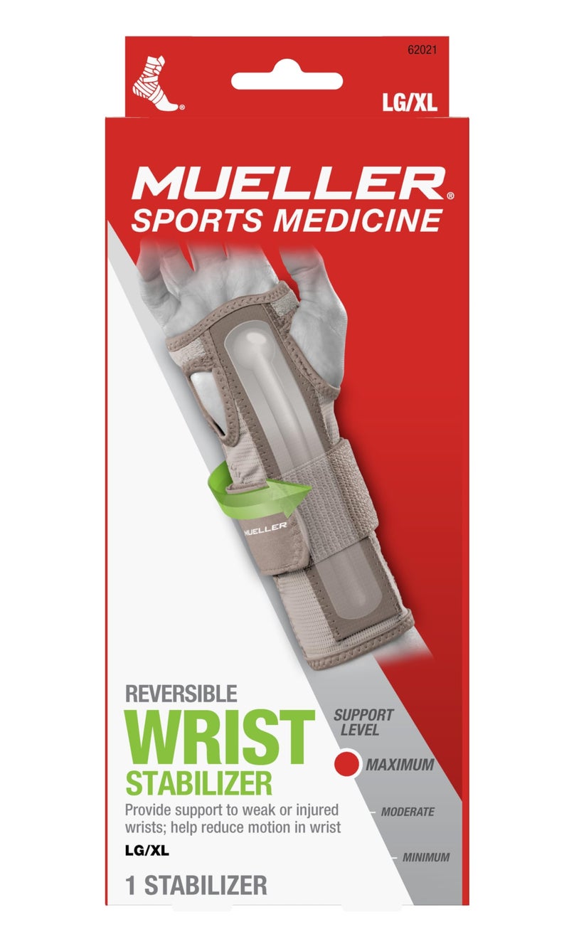 MUELLER Sports Medicine Reversible Wrist Stabilizer with Splint, Wrist Pain Relief Support for Men and Women, Ideal for Carpal Tunnel, Tendinitis, Arthritis, Taupe, Large/X-Large - Image 4