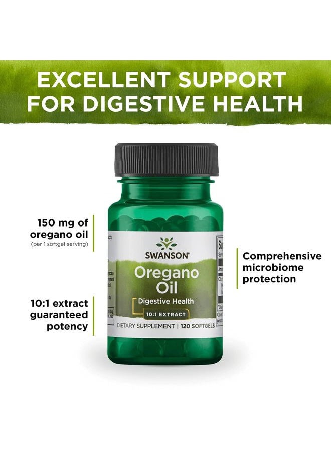 SWANSON Oregano Oil 10:1 Extract-Natural Supplement Promoting Digestive Health-Respiratory & Urinary Tract Health Support (120 Softgels, 150mg Each) - Image 5