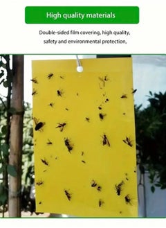 Just Quality 10pcs, Yellow Double-sided Sticky Traps For Bug, Fly Trap, Insect Trap Catch Multiple Flying Insects With Natural Mold Control Sticker Perfect For Gardening 20cmx10cm  - Image 2