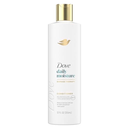 Dove Conditioner Daily Moisture Damage Therapy for Dry Hair with Bio-Protein Care Technology and Hyaluronic Serum 12 Fl Oz - Image 1