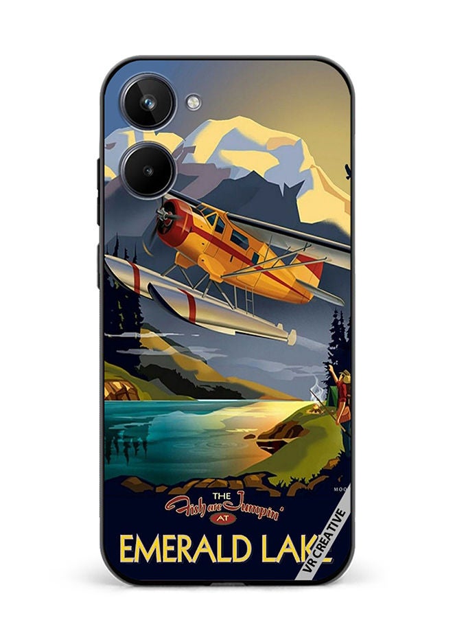 VR CREATIVE Protective Case Cover For Realme 10 Emerald Lake Design Multicolour - Image 1